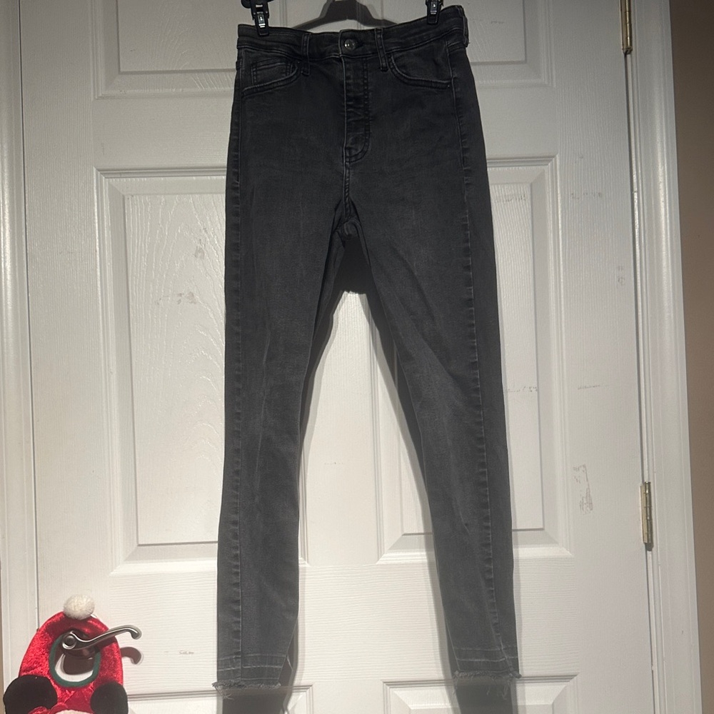 Topshop Charcoal Skinny Jeans